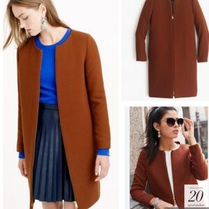 J. Crew Women's double cloth 6p warm brown jacket